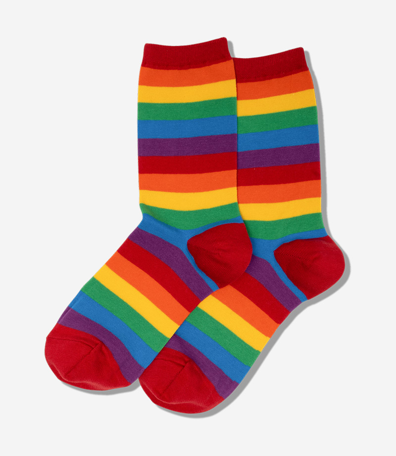 Women's bold stripe crew socks