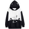 Paitluc Women Kangroo Pocket Floral Hoodie Long Sleeve Sweatshirt