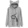 Paitluc Women Kangroo Pocket Floral Hoodie Long Sleeve Sweatshirt - Image 3
